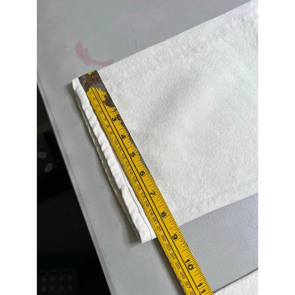 Levis 501 Vintage 90s USA XX Straight Leg Jeans White Light Wash 38x30 Act 36x30 - Picture 8 of 16